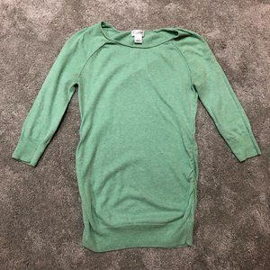 Motherhood Maternity 3/4 Sleeve Sweater Shirt Green